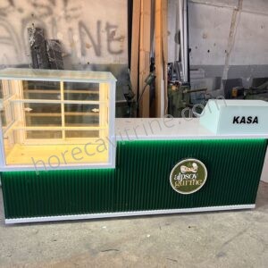 Gebak en zoetigheid vitrine